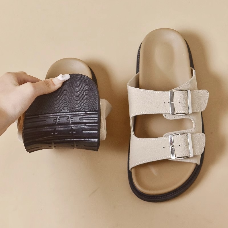 Letné nové topánky Birkenstock 2024, ležérne papuče, dámske letné outfity, topánky Birkenstock s prackou na opasok, polovičné papuče