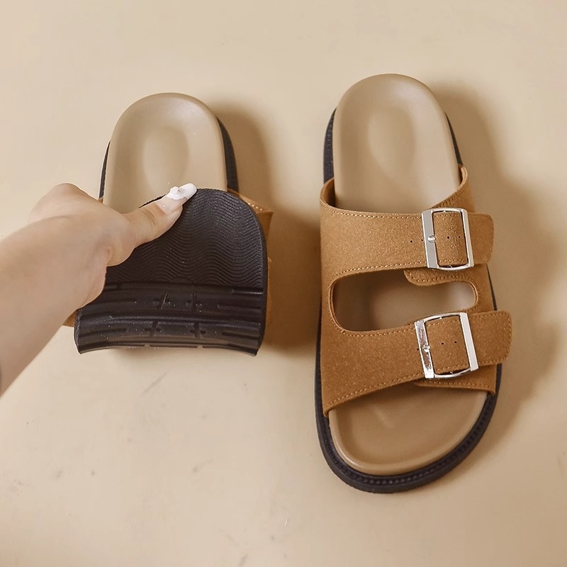 Letné nové topánky Birkenstock 2024, ležérne papuče, dámske letné outfity, topánky Birkenstock s prackou na opasok, polovičné papuče