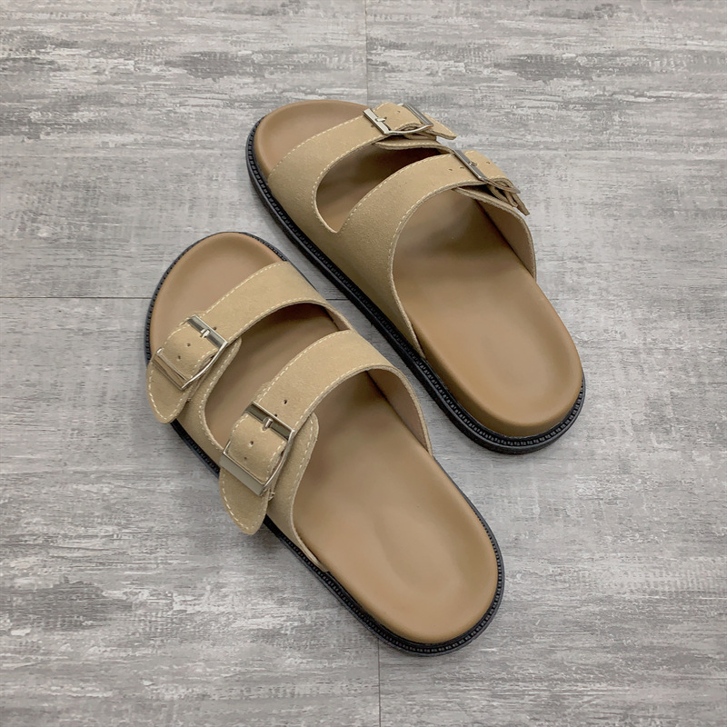 Letné nové topánky Birkenstock 2024, ležérne papuče, dámske letné outfity, topánky Birkenstock s prackou na opasok, polovičné papuče