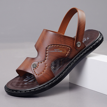 Szandálok nyári új kültéri szandálok kettős felhasználású férfi kültéri csúszásgátló puha talpú alkalmi cipő férfi cipők egy generációnyi haj