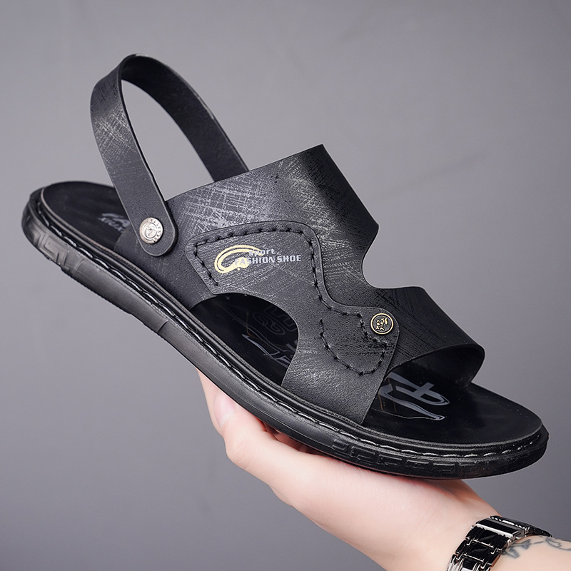 Szandálok nyári új kültéri szandálok kettős felhasználású férfi kültéri csúszásgátló puha talpú alkalmi cipő férfi cipők egy generációnyi haj