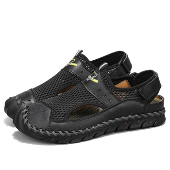 2024-es szandálok, férfi tavaszi, lélegző, strandcipők, férfi hálós, divatos szandálok, férfi mindennapi flip-on cipők, férfi
