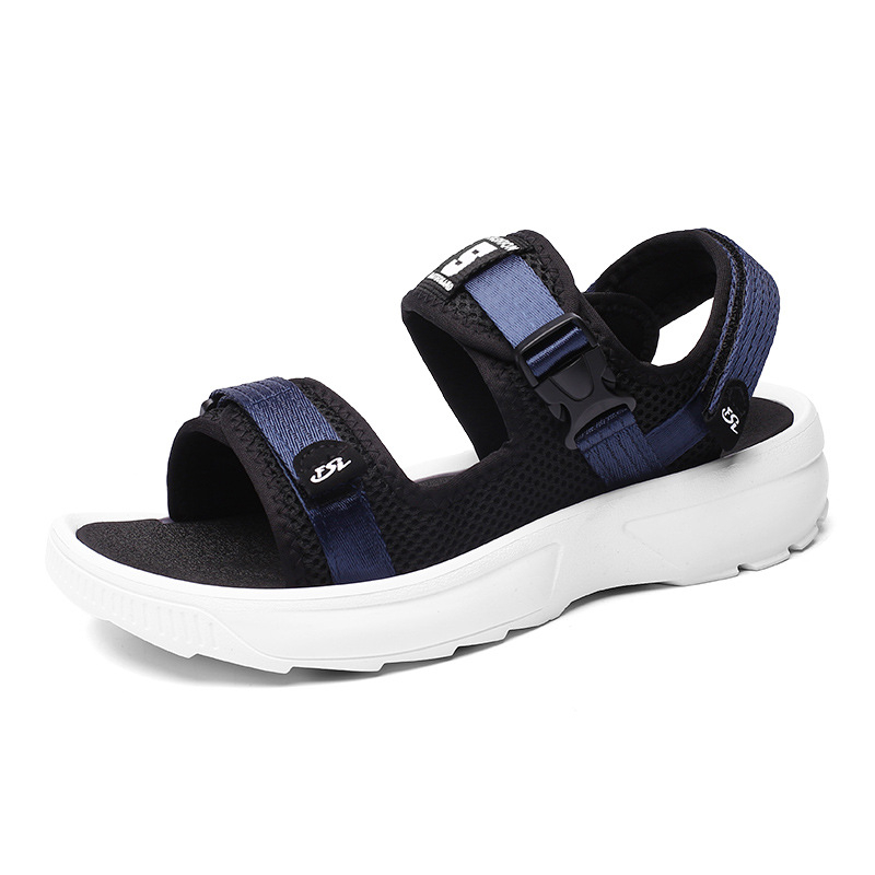 Spot Új vastag talpú férfi szandálok magas szárú, rugalmas, dupla talpú, könnyű, hétköznapi strandcipők férfiaknak egy generációnyi haj