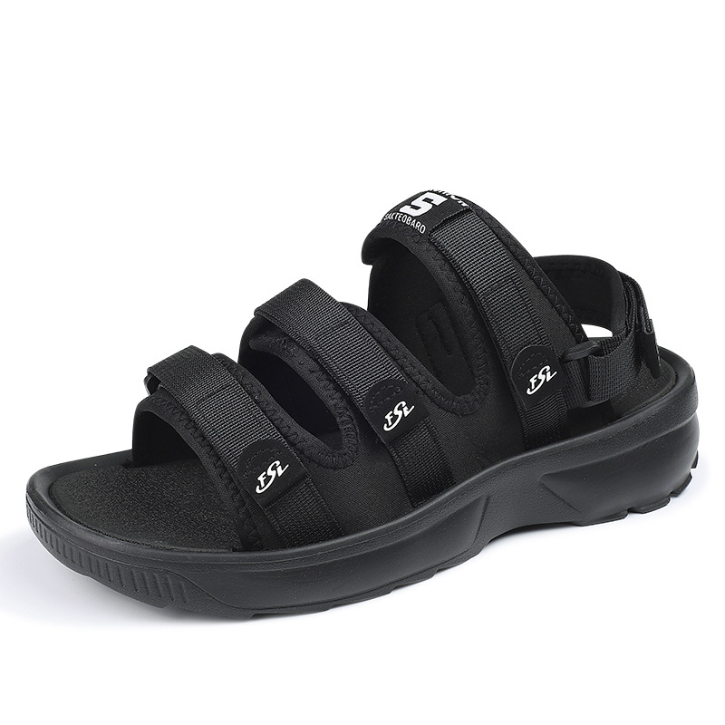 Spot Új vastag talpú férfi szandálok magas szárú, rugalmas, dupla talpú, könnyű, hétköznapi strandcipők férfiaknak egy generációnyi haj