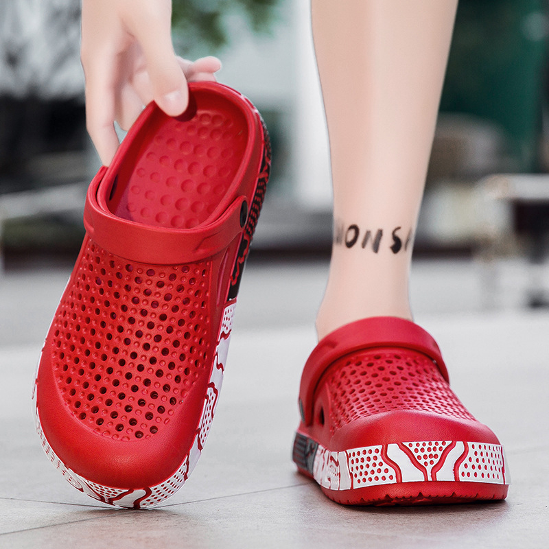 Muške cipele s rupicama, prekogranične AliExpress ljetne papuče za 2025. godinu, muške sandale za veće veličine, Baotou šuplje sandale s platformom