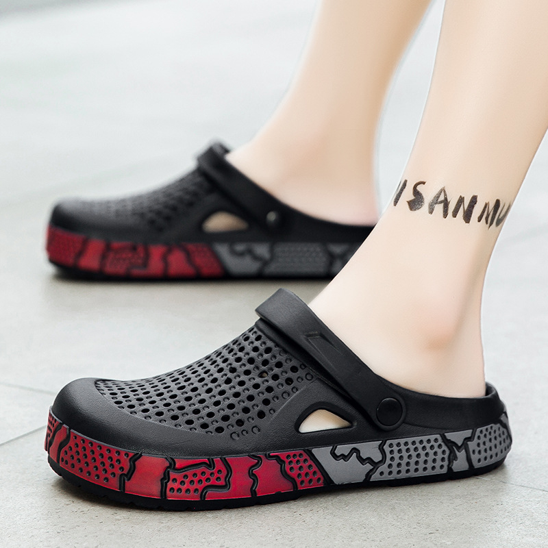 Muške cipele s rupicama, prekogranične AliExpress ljetne papuče za 2025. godinu, muške sandale za veće veličine, Baotou šuplje sandale s platformom