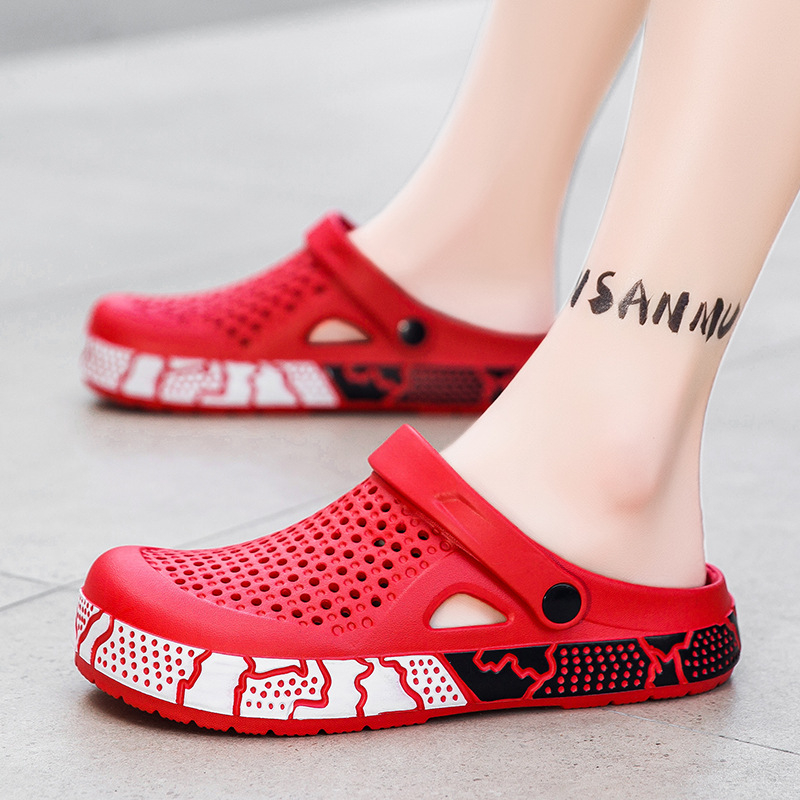 Muške cipele s rupicama, prekogranične AliExpress ljetne papuče za 2025. godinu, muške sandale za veće veličine, Baotou šuplje sandale s platformom