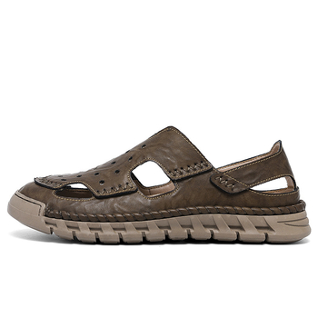 2025 Amazon Cross Border plus size szandálok férfi nyári puha talpú szandálok és papucsok alkalmi lélegző strandcipők férfi szabadtéri viseletre