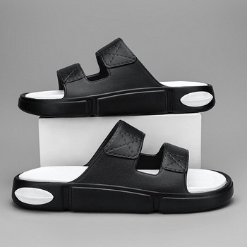 Papuci de casă pentru bărbați, sandale antiderapante plus size, sandale cu talpă moale, antiderapante, cu senzație de Dung, plajă, casual, sandale