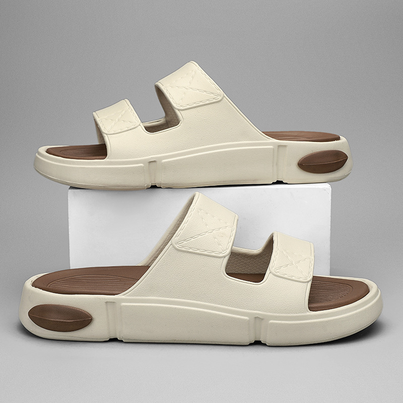 Papuci de casă pentru bărbați, sandale antiderapante plus size, sandale cu talpă moale, antiderapante, cu senzație de Dung, plajă, casual, sandale