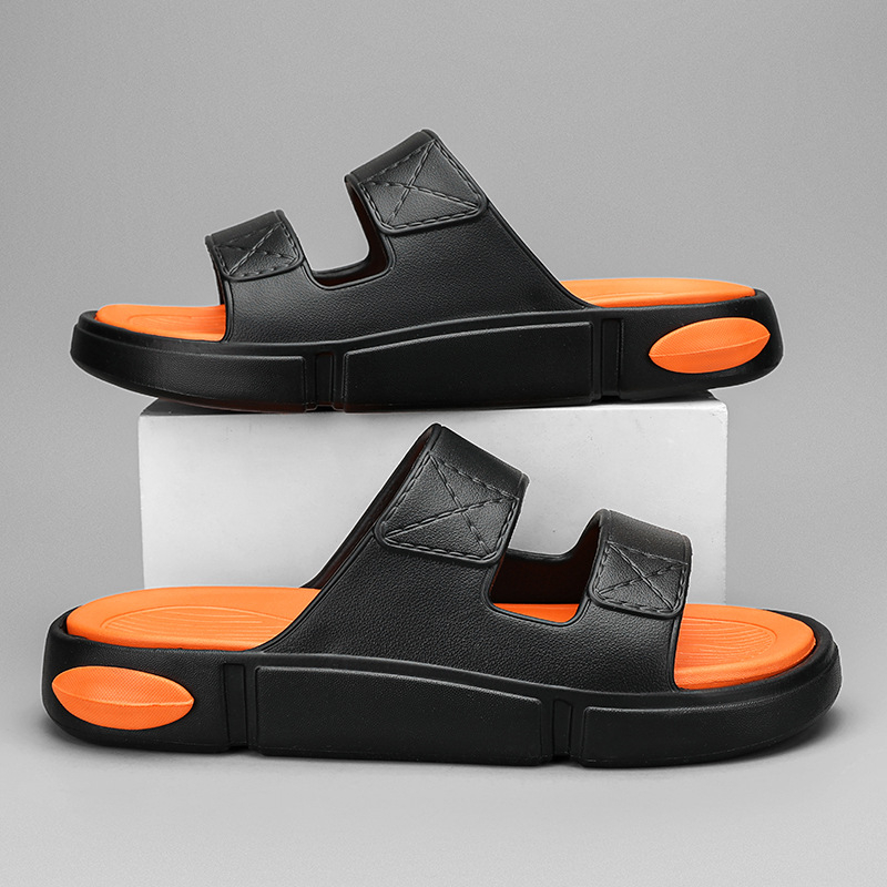 Papuci de casă pentru bărbați, sandale antiderapante plus size, sandale cu talpă moale, antiderapante, cu senzație de Dung, plajă, casual, sandale