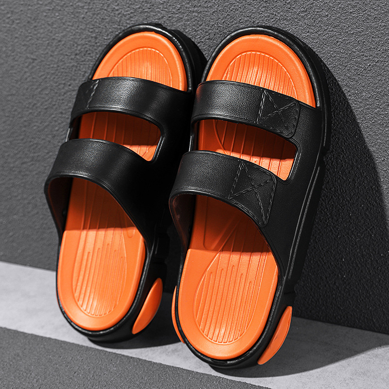 Papuci de casă pentru bărbați, sandale antiderapante plus size, sandale cu talpă moale, antiderapante, cu senzație de Dung, plajă, casual, sandale