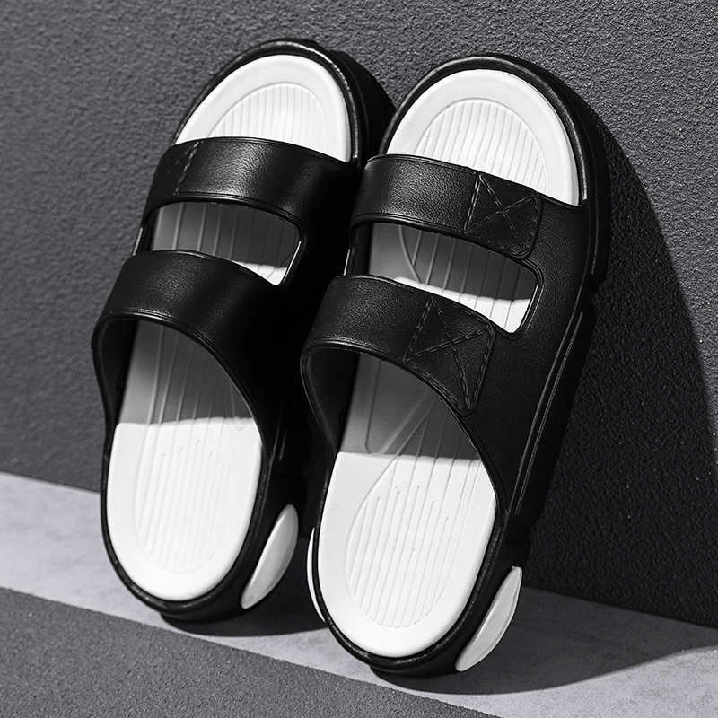 Papuci de casă pentru bărbați, sandale antiderapante plus size, sandale cu talpă moale, antiderapante, cu senzație de Dung, plajă, casual, sandale