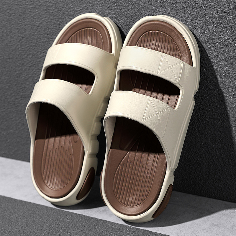 Papuci de casă pentru bărbați, sandale antiderapante plus size, sandale cu talpă moale, antiderapante, cu senzație de Dung, plajă, casual, sandale