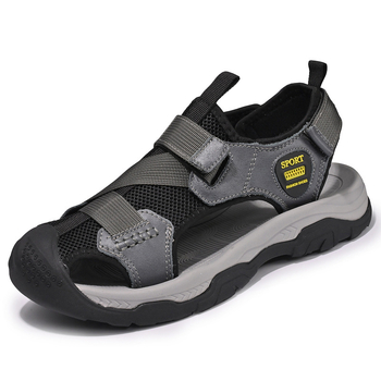 2024-es, határokon átnyúló, nagy méretű, nyári, új, férfi baotou szandál, külső viselet, strandcipő, vastag talpú, kézzel készített kültéri szandál