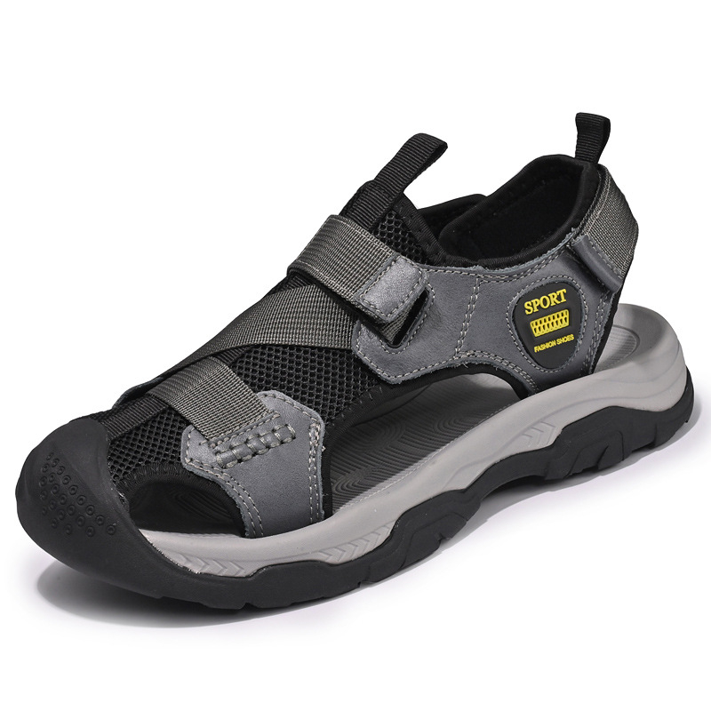 2024-es, határokon átnyúló, nagy méretű, nyári, új, férfi baotou szandál, külső viselet, strandcipő, vastag talpú, kézzel készített kültéri szandál