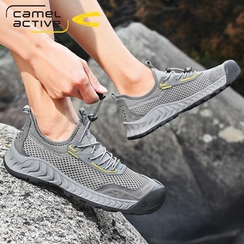 Ανδρικά Παπούτσια German Camel Dynamic 2024 Καλοκαιρινά Νέα Παπούτσια Υπαίθριων Αθλημάτων Casual Mesh Ανδρικά Παπούτσια Hollow Breathable Dad