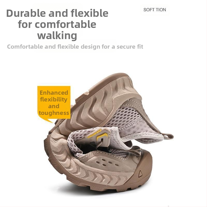 Pánske topánky German Camel Dynamic 2024 Letné nové outdoorové športové ležérne sieťované topánky Pánske duté priedušné topánky