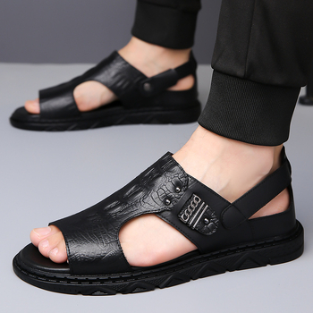 Pánske sandále, letné nové pánske topánky, módne duté priedušné sandále, všestranné mäkké podrážky, plážové topánky s mäkkou podrážkou