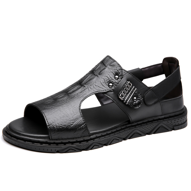 Pánske sandále, letné nové pánske topánky, módne duté priedušné sandále, všestranné mäkké podrážky, plážové topánky s mäkkou podrážkou