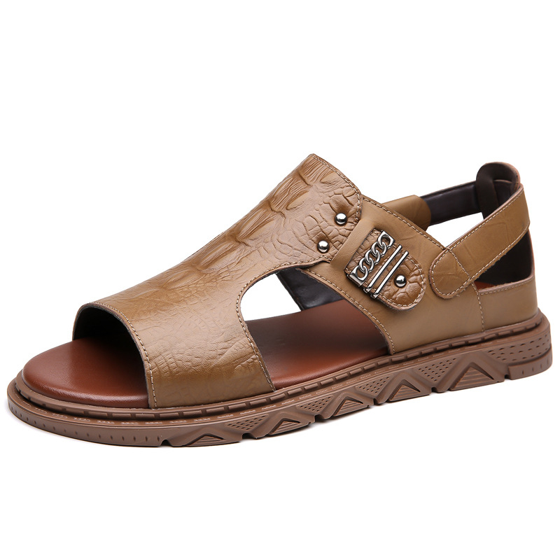 Pánske sandále, letné nové pánske topánky, módne duté priedušné sandále, všestranné mäkké podrážky, plážové topánky s mäkkou podrážkou