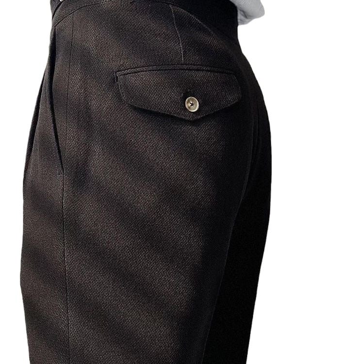 Pantaloni de costum casual dl. Lu San, de casă, pentru bărbați, toamnă-iarnă, cu talie înaltă, Napoli, drepți, pantaloni retro britanici, asortați