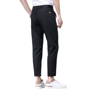 Pantaloni scurți pentru bărbați de primăvară și vară, pantaloni casual ușori, coreeni, slim fit, lungime până la gleznă, respirabili, pantaloni occidentali