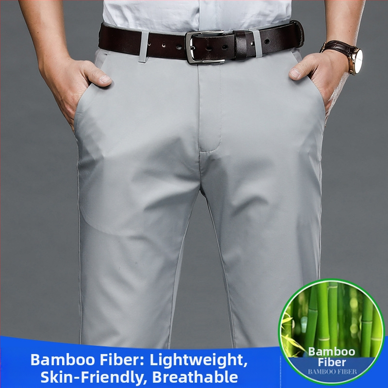 Suvised õhukesed meeste püksid Lahtised sirged vabaajapüksid Meeste kõrge vöökohaga sirged püksid Suvised õhukesed hulgimüügipüksid