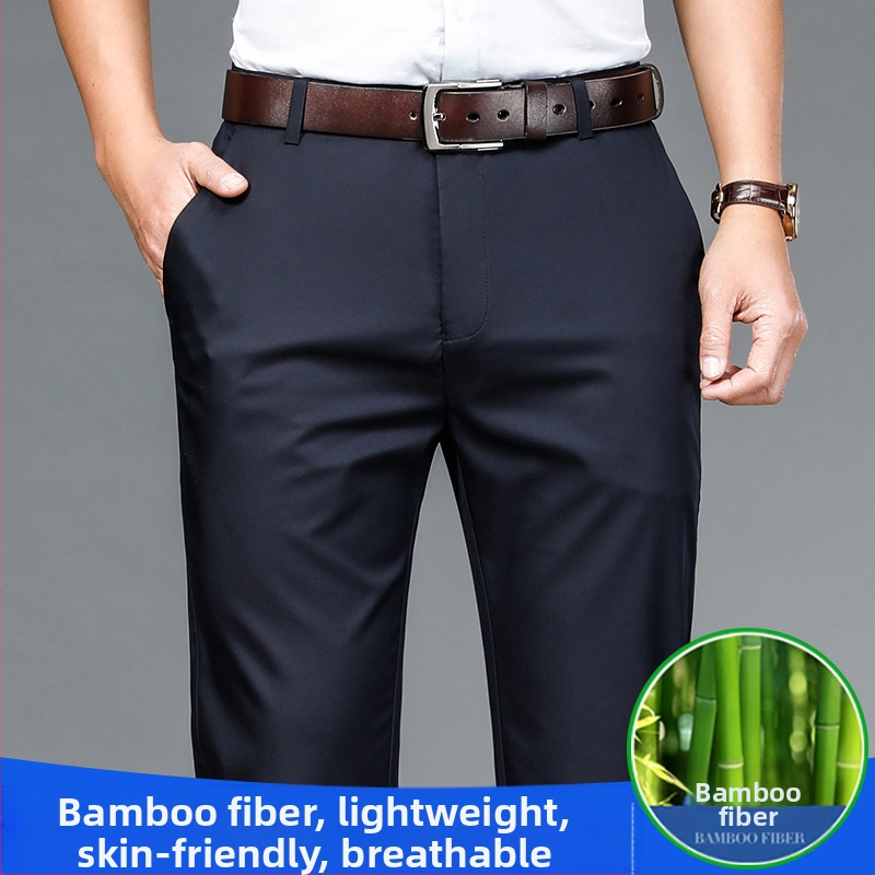 Suvised õhukesed meeste püksid Lahtised sirged vabaajapüksid Meeste kõrge vöökohaga sirged püksid Suvised õhukesed hulgimüügipüksid