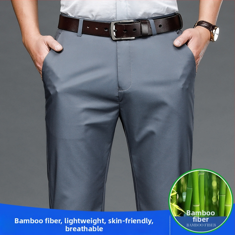 Suvised õhukesed meeste püksid Lahtised sirged vabaajapüksid Meeste kõrge vöökohaga sirged püksid Suvised õhukesed hulgimüügipüksid