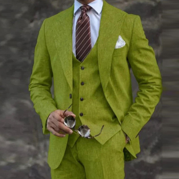 Нов мъжки костюм от три части, костюм Lassel Serge, костюм за банкет, парти, африкански костюм за младоженец, придружител