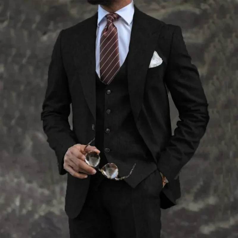Нов мъжки костюм от три части, костюм Lassel Serge, костюм за банкет, парти, африкански костюм за младоженец, придружител