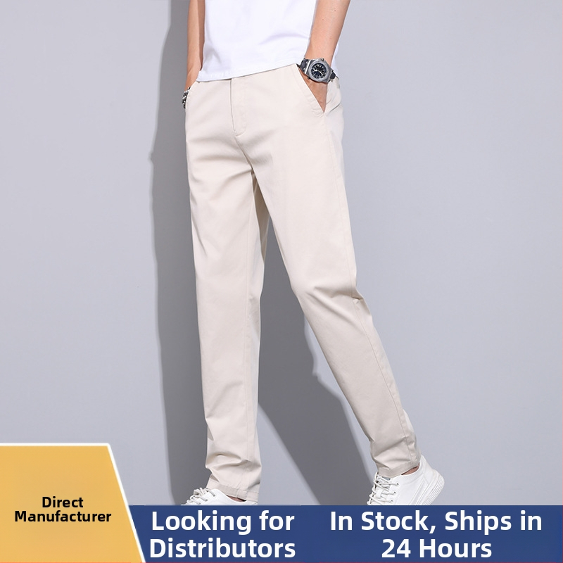989 189 Suvised noorte meeste vabaajapüksid Slim-fit väikesed sirged püksid Meeste kevad- ja sügispüksid Western-püksid