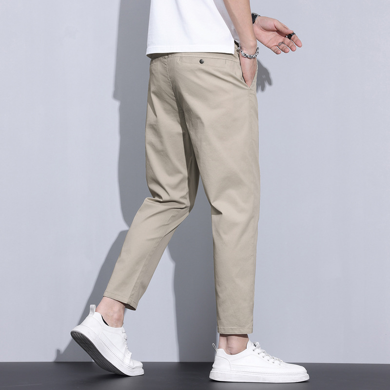 989 189 Letné mládežnícke pánske ležérne nohavice Slim-fit malé rovné nohavice Pánske jarné a jesenné pánske nohavice Westernové nohavice