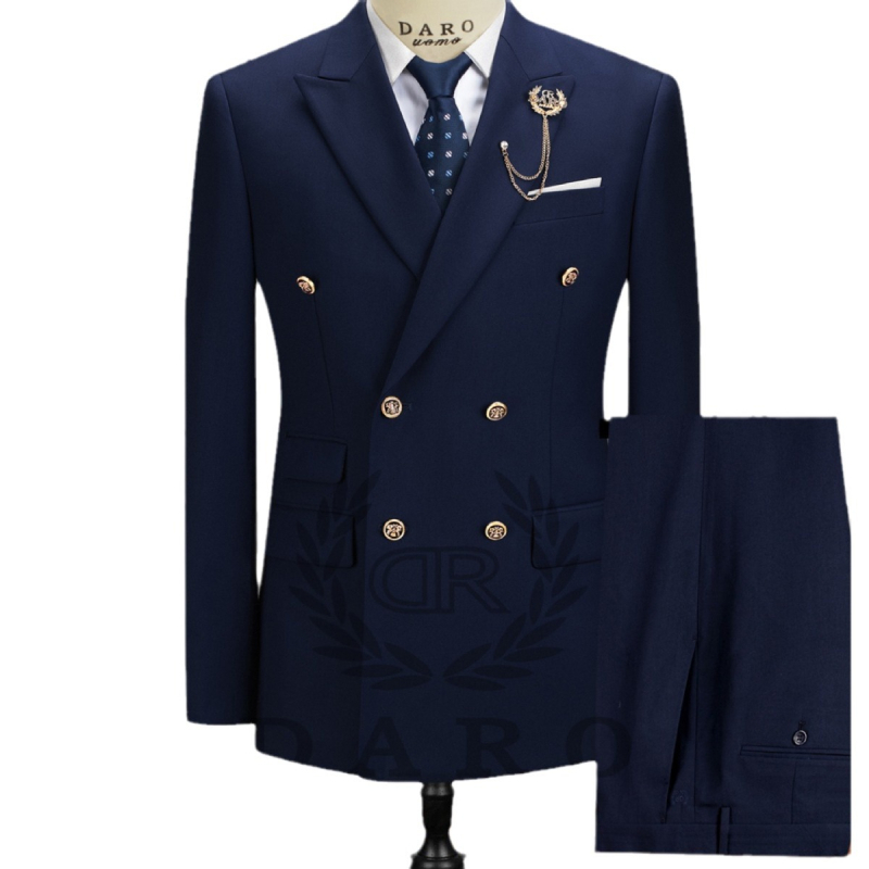 Cezhraničný oblek plus size s dvojitým zapínaním, pánske svadobné šaty, oblek pre svedka, dvojdielny oblek pre zahraničný obchod plus size, Amazon