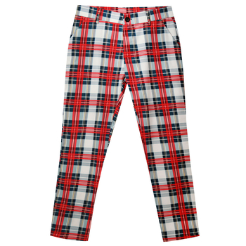 Férfi divatos, többszínű, digitális nyomtatású, kockás öltönynadrág