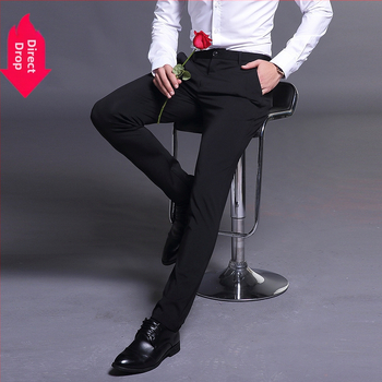 Νέο επαγγελματικό παντελόνι με επένδυση από φλις για άνδρες Four Seasons Business Dress Straight Casual ανδρικό κοστούμι σε κορεατικό στιλ για νέους