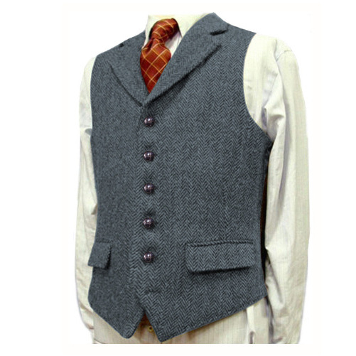 Tarpvalstybinė „Amazon AliExpress“ vyriška liemenė su silkės kaulo formos liemene, vyriška jaunikio vestuvinė suknelė su kostiumu.