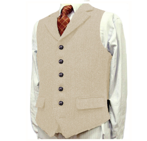 Tarpvalstybinė „Amazon AliExpress“ vyriška liemenė su silkės kaulo formos liemene, vyriška jaunikio vestuvinė suknelė su kostiumu.