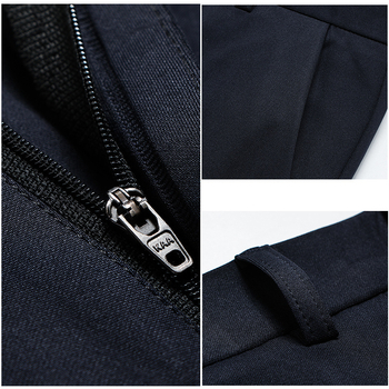 Ανδρικό παντελόνι Casual με λάστιχο και τετράπλευρο λάστιχο, μεγάλο μέγεθος, ίσιο, χαλαρό και χοντρό, για άνδρες, φθινοπωρινό και χειμωνιάτικο, χοντρό, επαγγελματικό παντελόνι