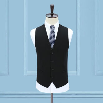 Qian Hong új öltönyös férfi mellénye, tavaszi és őszi öltönymellény, karcsúsított, vállig érő, üzleti mellény, professzionális ruha