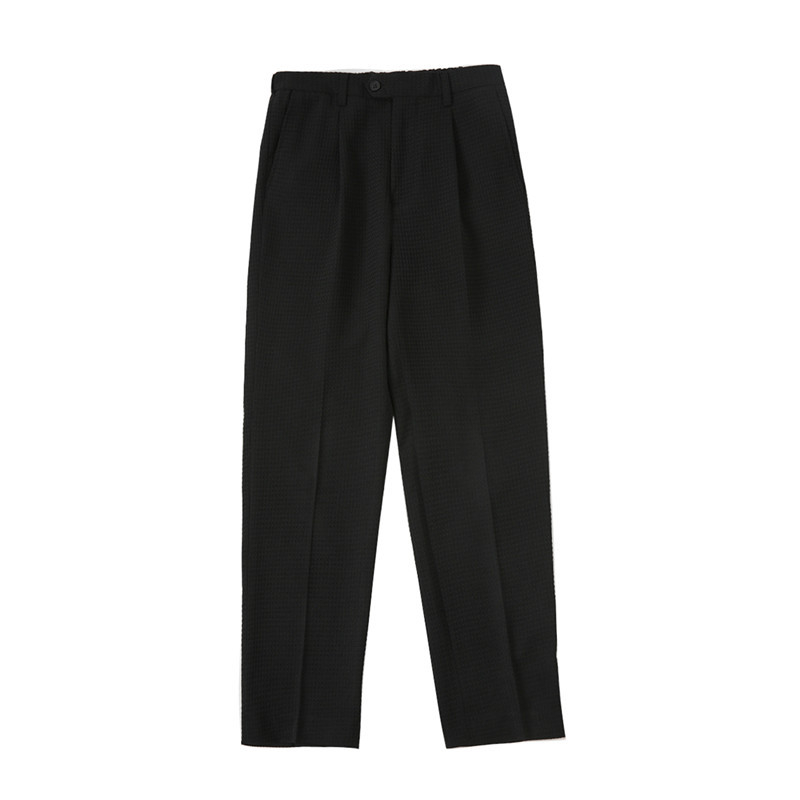 Pantaloni de toamnă noi pentru bărbați, la modă, de calitate, din material vafe, casual, Advanced Sense, talie eșalonată, pantaloni casual