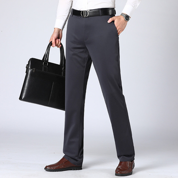 Meeste vabaajapüksid keskealistele ja eakatele, neljas suunas veniv, lahtised sirged jalad, aastaringsed meeste püksid, isapüksid, kõrge elastsus