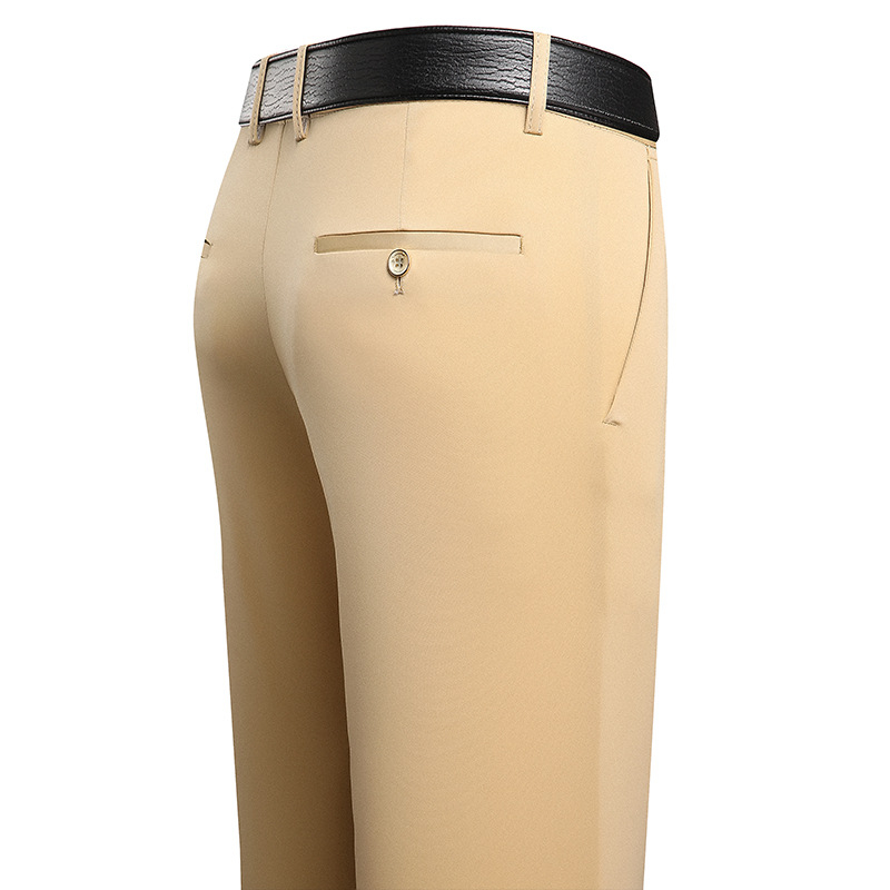 Meeste vabaajapüksid keskealistele ja eakatele, neljas suunas veniv, lahtised sirged jalad, aastaringsed meeste püksid, isapüksid, kõrge elastsus