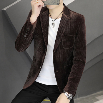 Crossborder Generation samta pavasara un rudens galvenais spiešanas uzvalka mētelis ar divām pogām, pieguļošs, vienkrāsains vesterna stila mētelis 237390, pelēks