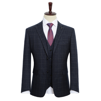 Didelio dydžio vyriškas laisvas rudens ir žiemos vidutinio amžiaus laisvalaikio verslo kostiumas, plius dydžio storas vyras, riebus korėjietiško stiliaus gražus kostiumas