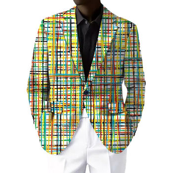 Модно класическо карирано яке с дълъг ръкав, отличителен контрастен цвят на вятъра, моден топ за костюм WL8