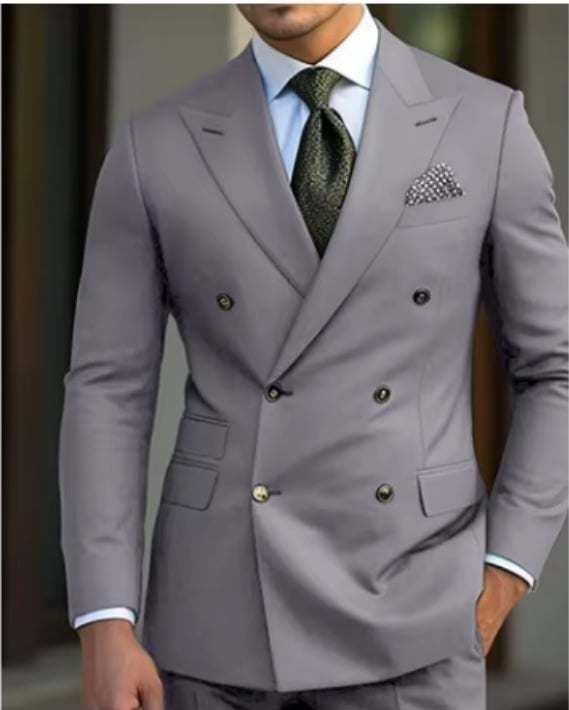 Costum nou Amazon pentru bărbați, costum casual de afaceri, costum pentru bărbați, rochie din două piese, costum de bal pentru cină