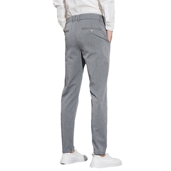 Pantaloni casual pentru bărbați, toamnă, modă nouă, versatil, pantaloni cu dungi pentru tineri, la modă, slim, drepți, costum de afaceri