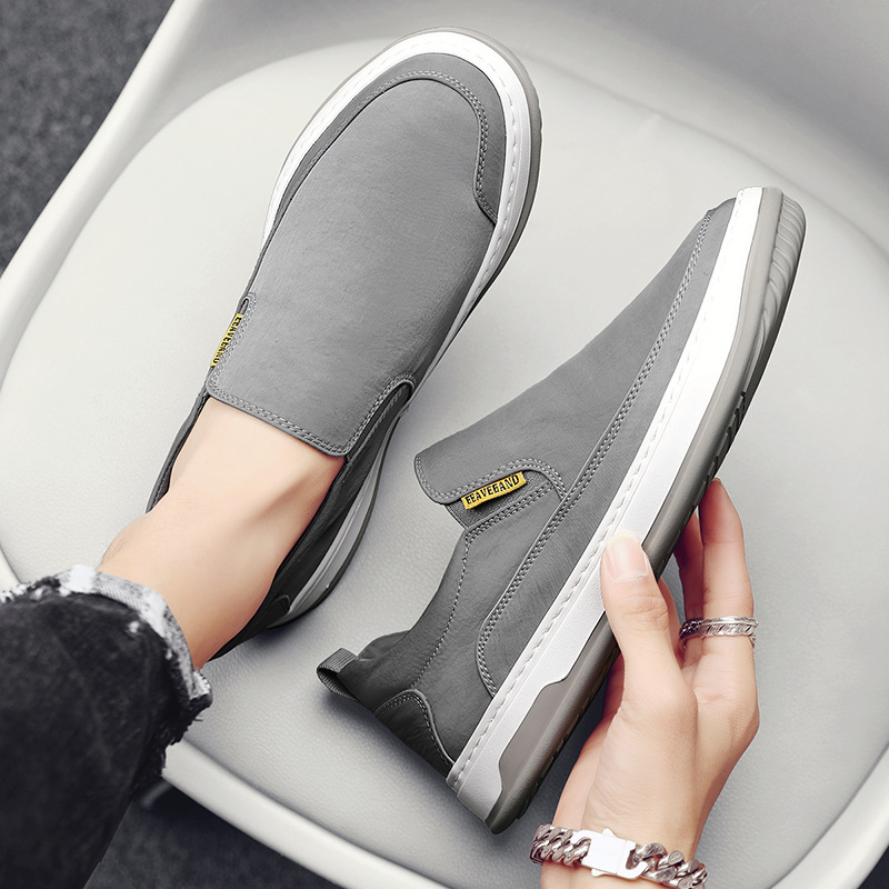 Pánske plátené topánky na jar a jeseň 2024, nové letné priedušné ležérne tenisky, pánske nazúvacie topánky s mäkkou podrážkou, staré pekinské plátené topánky